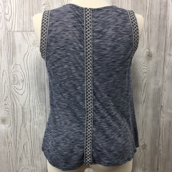 W5 Tank Top Gray/Blue Embroidered Medium - Picture 7 of 11